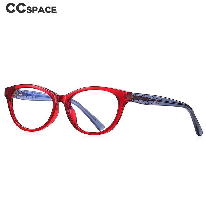CCspace Children's Unisex Full Rim Tr 90 Cat Eye Frame Eyeglasses 54573 Full Rim CCspace