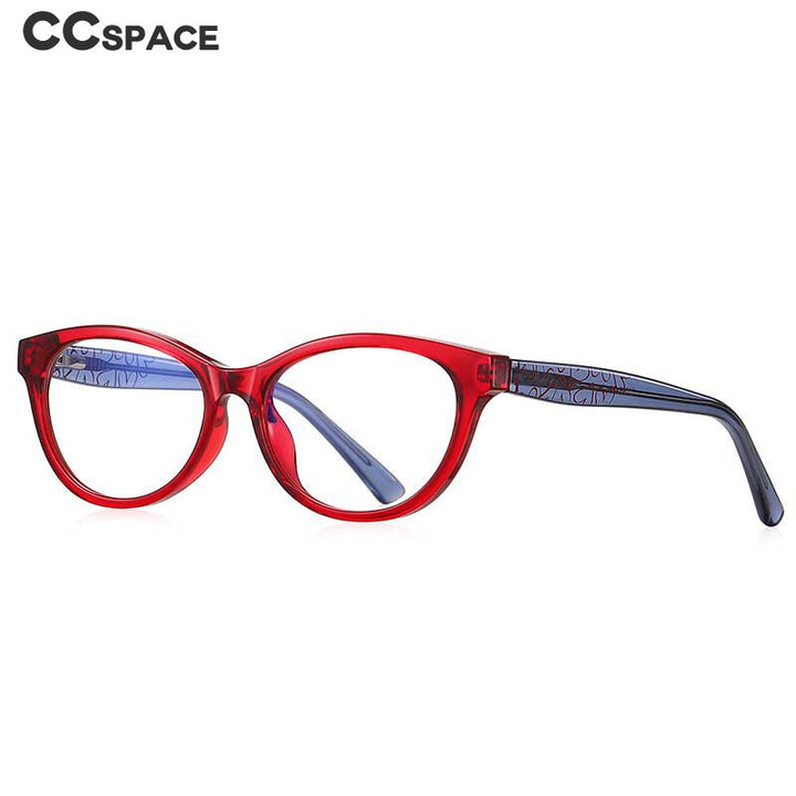 CCspace Children's Unisex Full Rim Tr 90 Cat Eye Frame Eyeglasses 54573 Full Rim CCspace