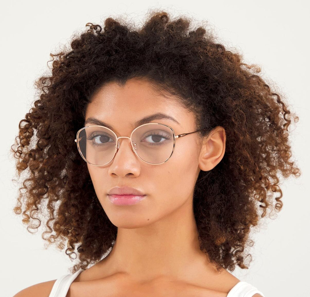 Kansept Women's Full Rim Round Stainless Steel Frame Eyeglasses Oq1003 Full Rim Kansept