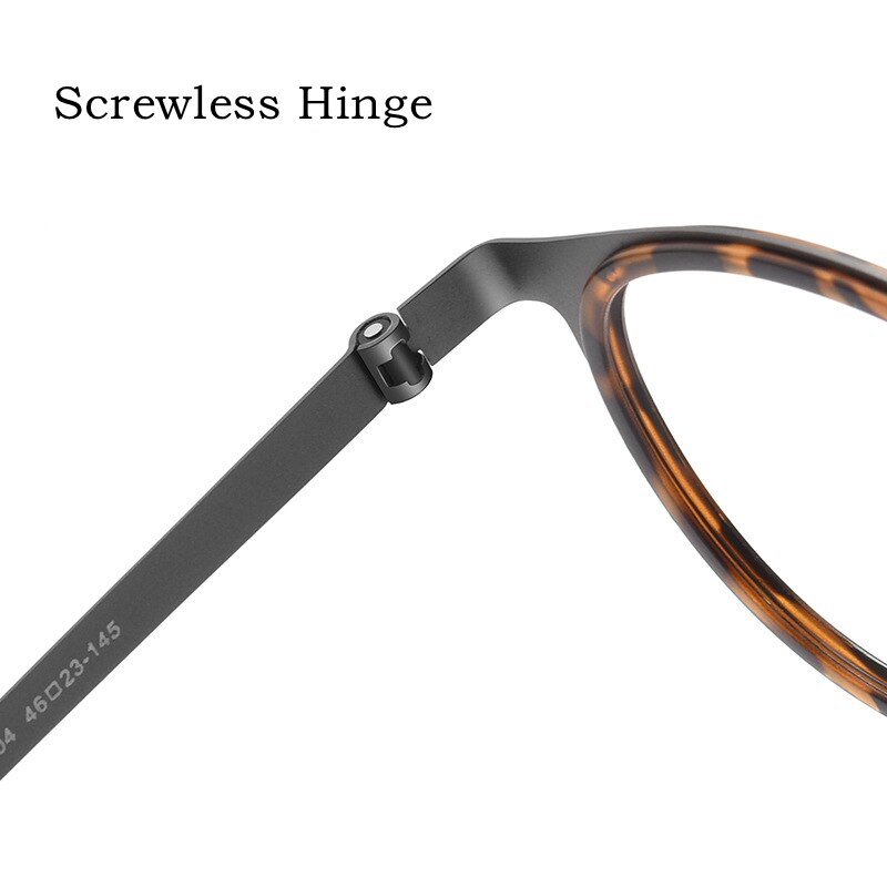 Gmei Unisex Full Rim Round Square Screwless Titanium 9704Jw Full Rim Gmei Optical