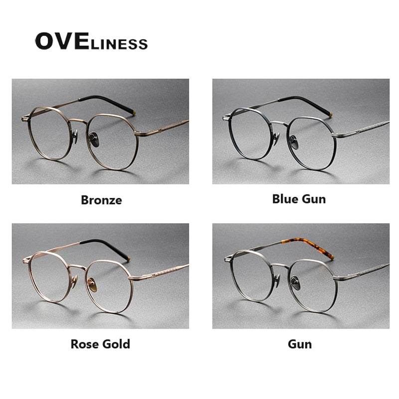 Oveliness Unisex Full Rim Round Square Titanium Eyeglasses Mira Full Rim Oveliness