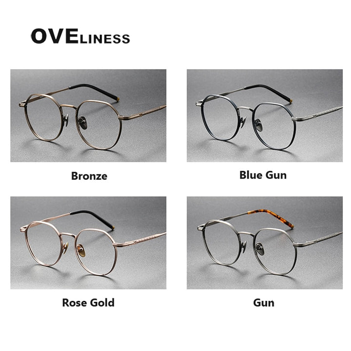 Oveliness Unisex Full Rim Round Square Titanium Eyeglasses Mira Full Rim Oveliness