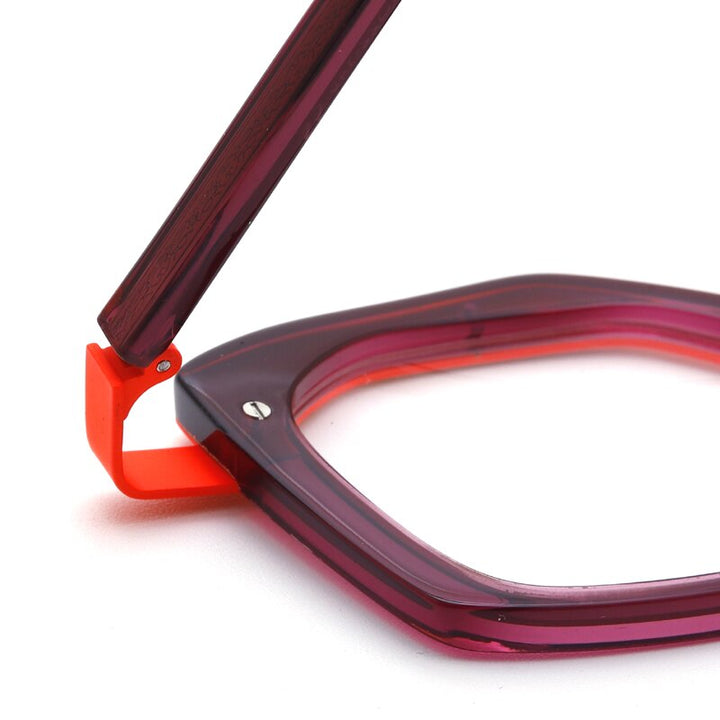 Muzz Unisex Full Rim Polygon Square Acetate Alloy Eyeglasses 1175 Full Rim Muzz