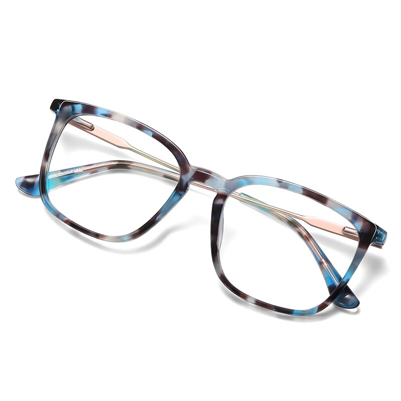 Zirosat Unisex Full Rim Square Acetate Eyeglasses Bj9203 Full Rim Zirosat