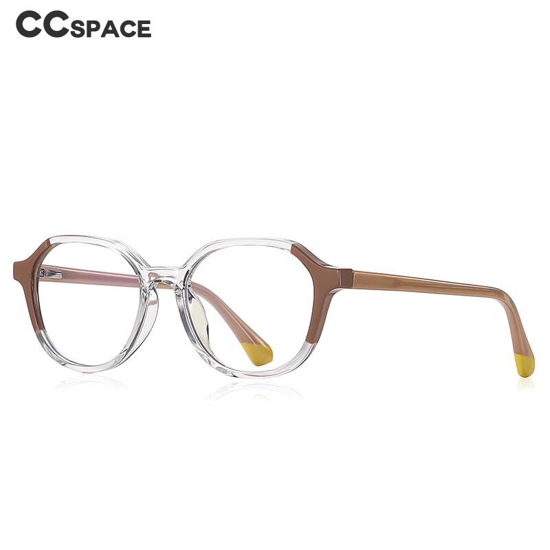 CCspace Children's Unisex Full Rim Square Round Tr 90 Titanium Frame Eyeglasses 54572 Full Rim CCspace
