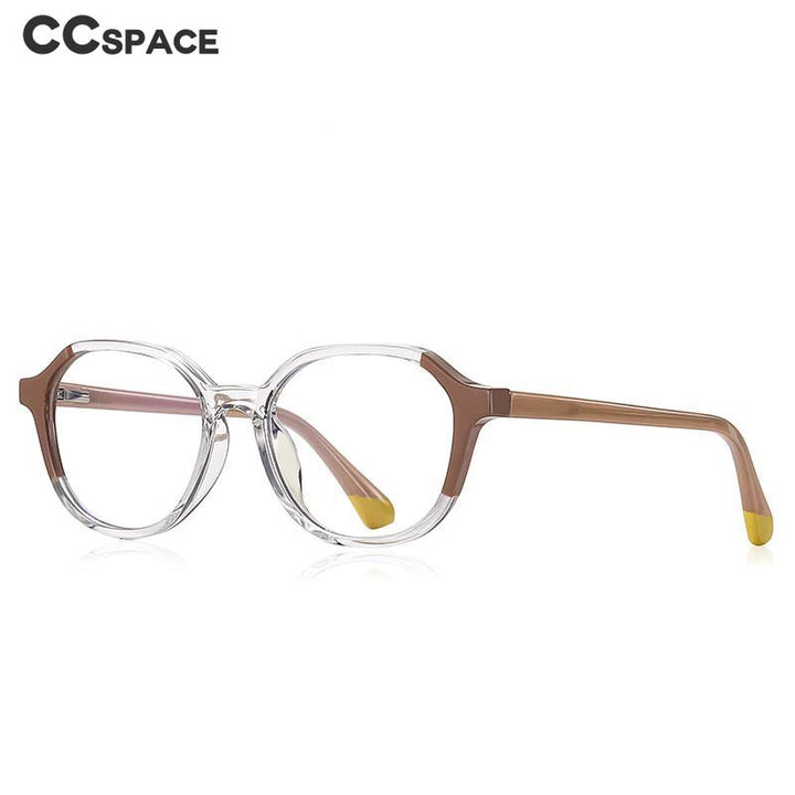 CCspace Children's Unisex Full Rim Square Round Tr 90 Titanium Frame Eyeglasses 54572 Full Rim CCspace
