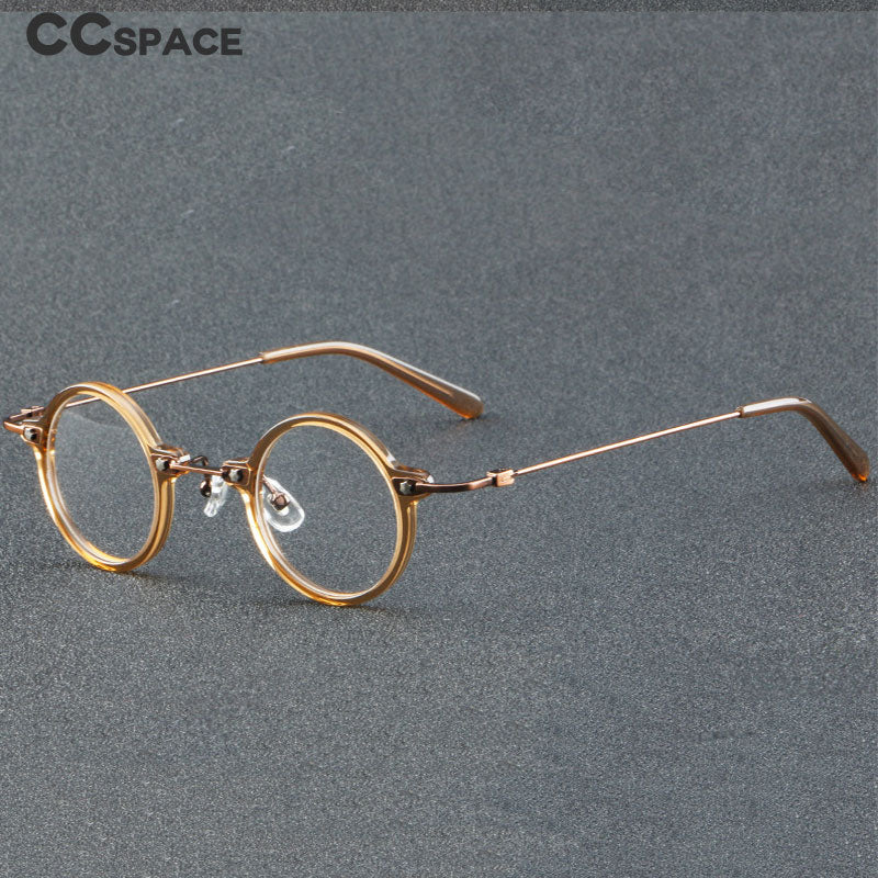 CCspace Women's Full Rim Round Acetate Eyeglasses 55275 Full Rim CCspace