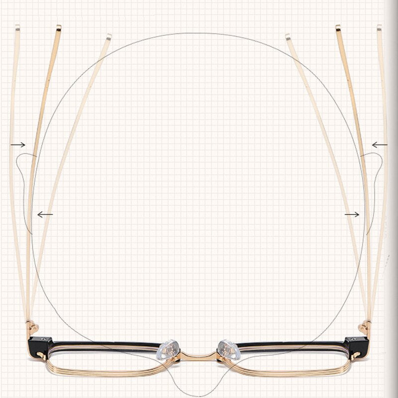 Handoer Unisex Full Rim Square Tr 90 Alloy Eyeglasses F21102 Full Rim Handoer