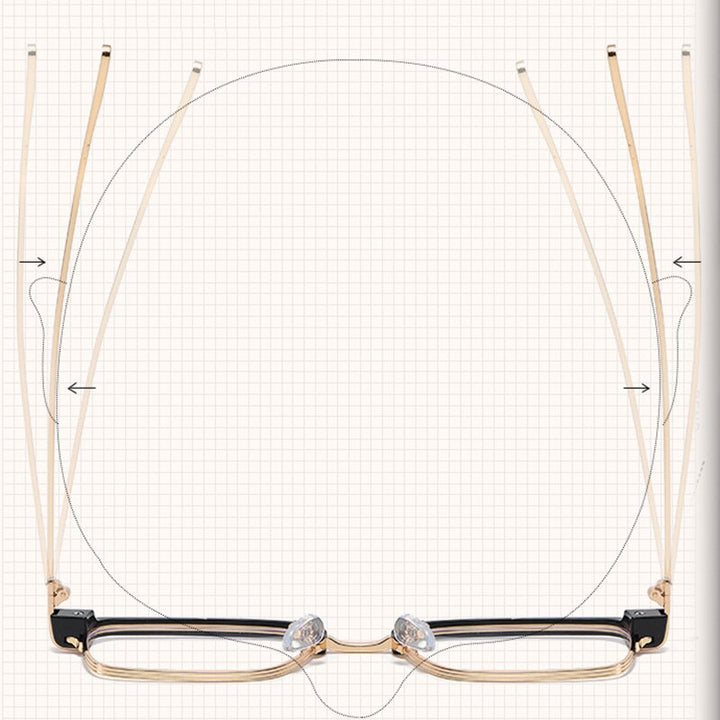 Handoer Unisex Full Rim Square Tr 90 Alloy Eyeglasses F21102 Full Rim Handoer