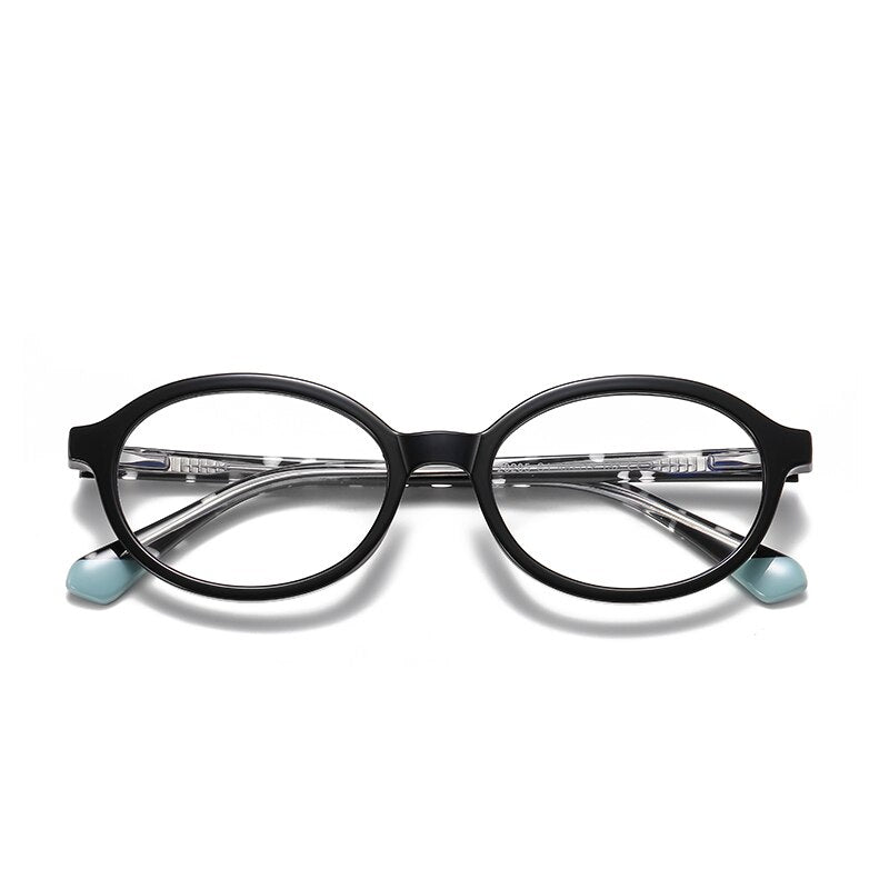 Gmei Unisex Children's Full Rim Round Small Square Tr 90 Titanium Eyeglasses 20205 Full Rim Gmei Optical C1