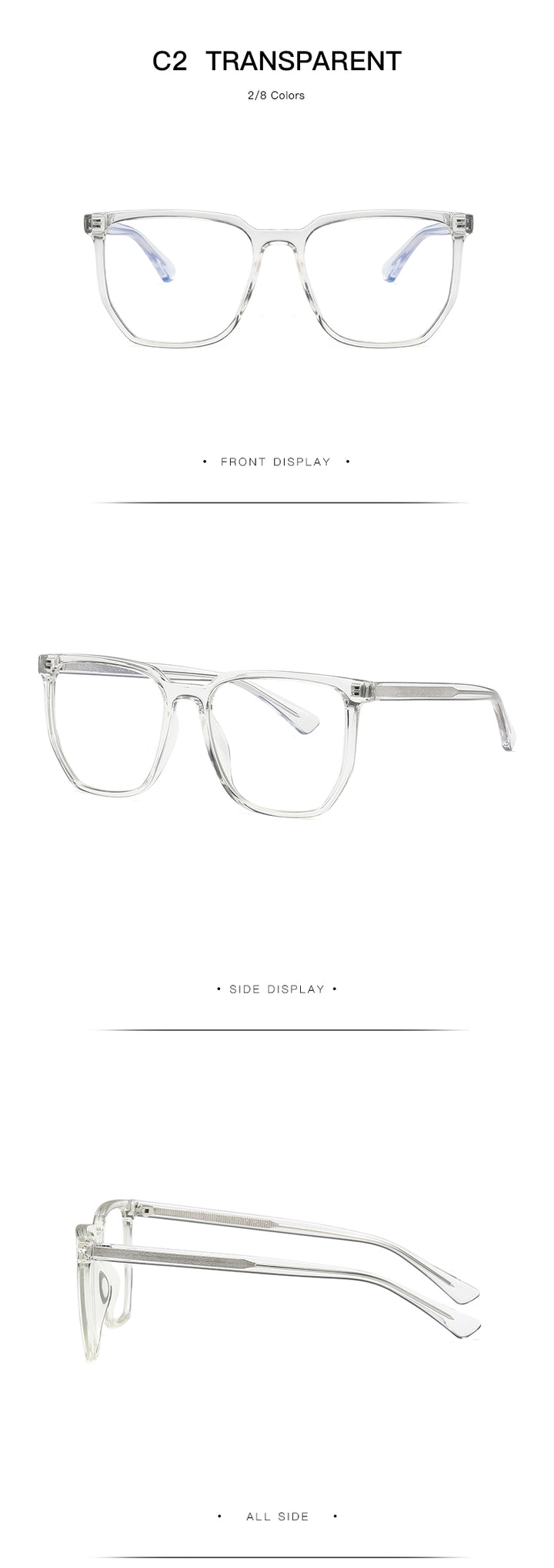 Gmei Unisex Full Rim TR 90 Titanium Square Frame Eyeglasses 2034 Full Rim Gmei Optical