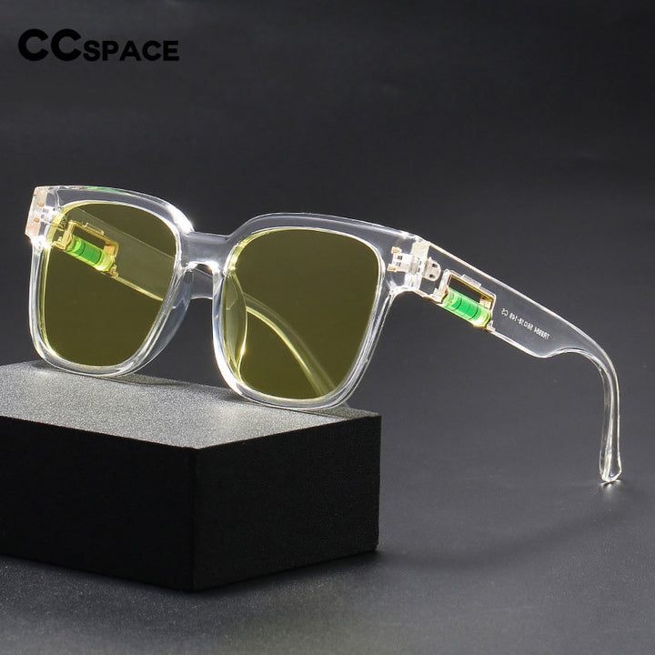 CCspace Unisex Full Rim Square Polarized Tr 90 Titanium Sunglasses 55364 Sunglasses CCspace