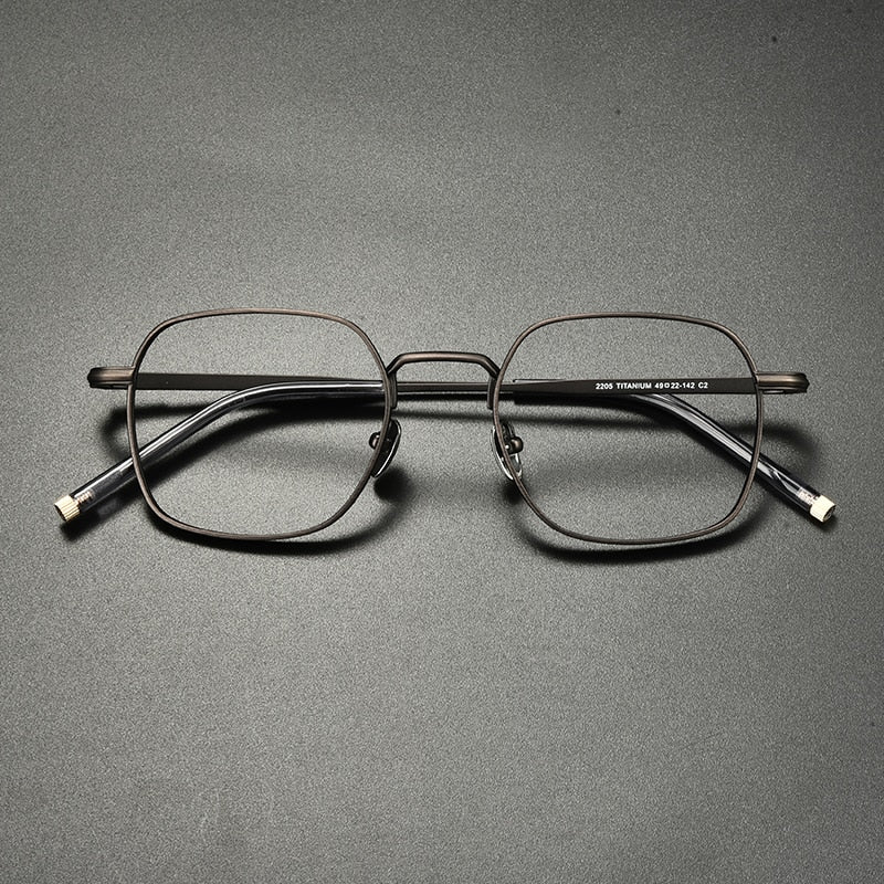 Gatenac Unisex Full Rim Square Titanium Eyeglasses Gxyj932 Full Rim Gatenac