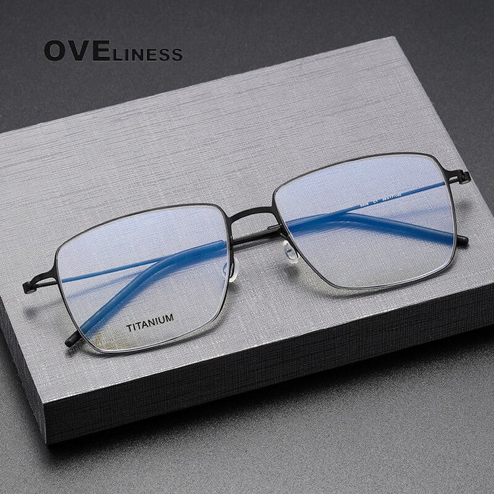 Oveliness Unisex Full Rim Square Titanium Eyeglasses 5508 Full Rim Oveliness