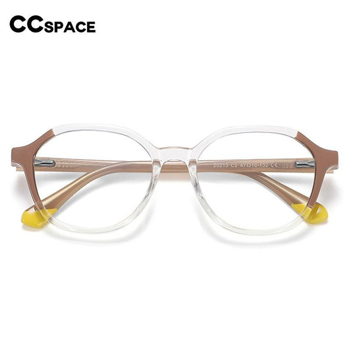 CCspace Children's Unisex Full Rim Square Round Tr 90 Titanium Frame Eyeglasses 54572 Full Rim CCspace