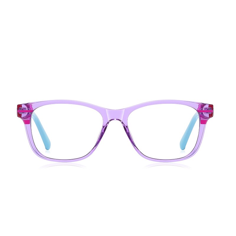 Zirosat Children's Unisex Full Rim Square Tr 90 + Cp Eyeglasses 20211 Full Rim Zirosat