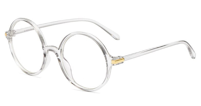 CCspace Unisex Full Rim Round Resin Frame Eyeglasses 54490 Full Rim CCspace China Gray