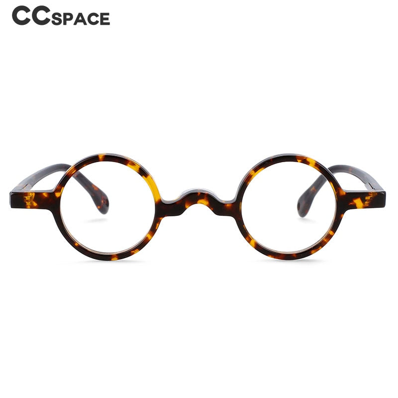 CCspace Unisex Full Rim Round Acetate Frame Eyeglasses 54250 Full Rim CCspace