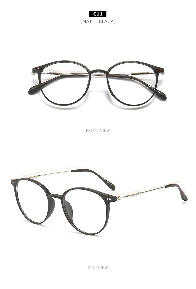Chashma Unisex TR 90 Titanium Round Full Rim Frame Eyeglasses 90045 Full Rim Chashma