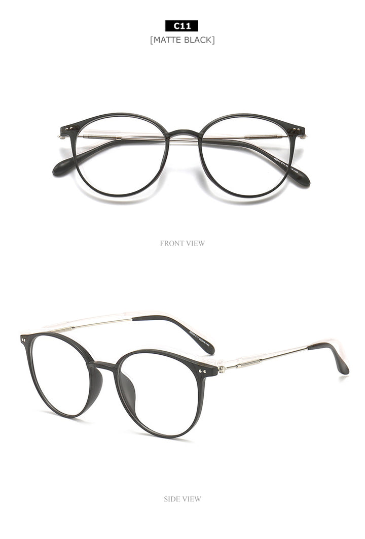Chashma Unisex TR 90 Titanium Round Full Rim Frame Eyeglasses 90045 Full Rim Chashma