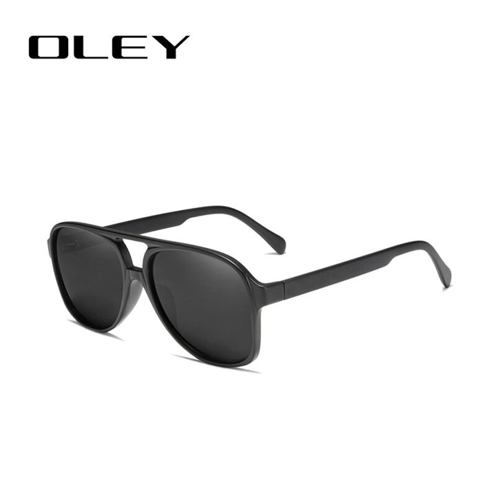 Oley Unisex Full Rim Round Acetate Titanium Frame Polarized Sunglasses Y7129 Sunglasses Oley