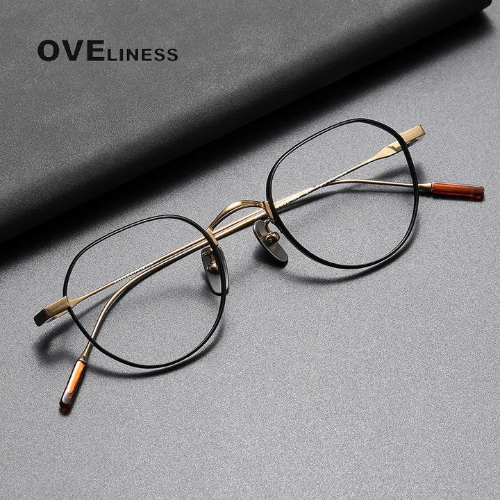 Oveliness Unisex Full Rim Round Titanium Eyeglasses 80803 Full Rim Oveliness