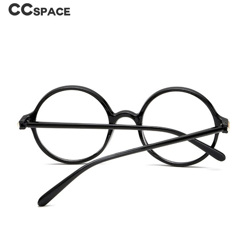 CCspace Unisex Full Rim Round Resin Frame Eyeglasses 54490 Full Rim CCspace