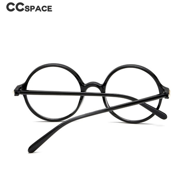CCspace Unisex Full Rim Round Resin Frame Eyeglasses 54490 Full Rim CCspace