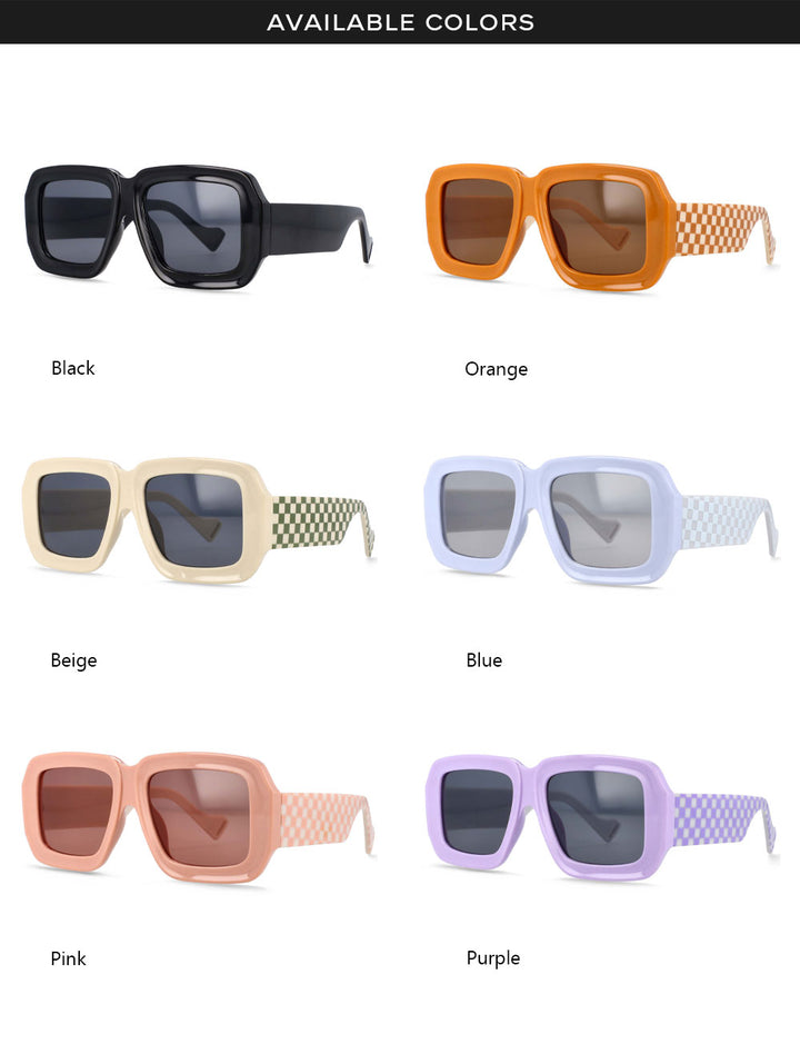 CCspace Women's Full Rim Square Resin Frame Sunglasses 54237 Sunglasses CCspace Sunglasses