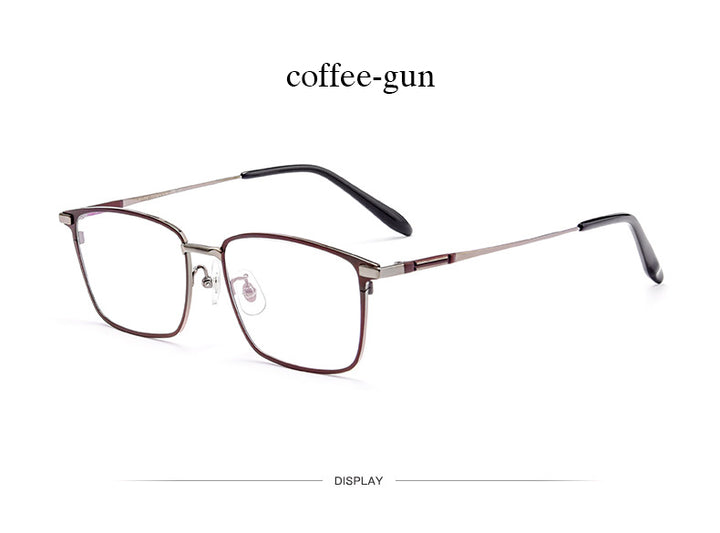 Hotochki Unisex Full Rim Square Titanium Frame Eyeglasses L1831 Full Rim Hotochki