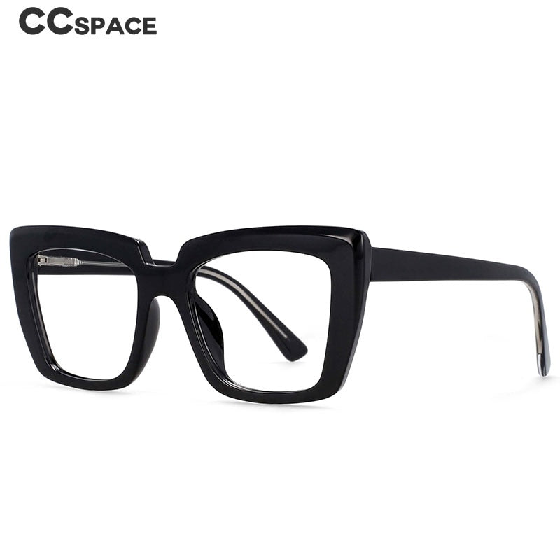 CCspace Women's Full Rim Big Square Acetate Frame Eyeglasses 54340 Full Rim CCspace