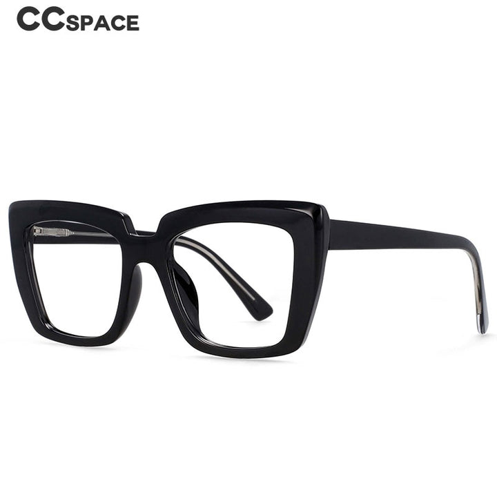CCspace Women's Full Rim Big Square Acetate Frame Eyeglasses 54340 Full Rim CCspace