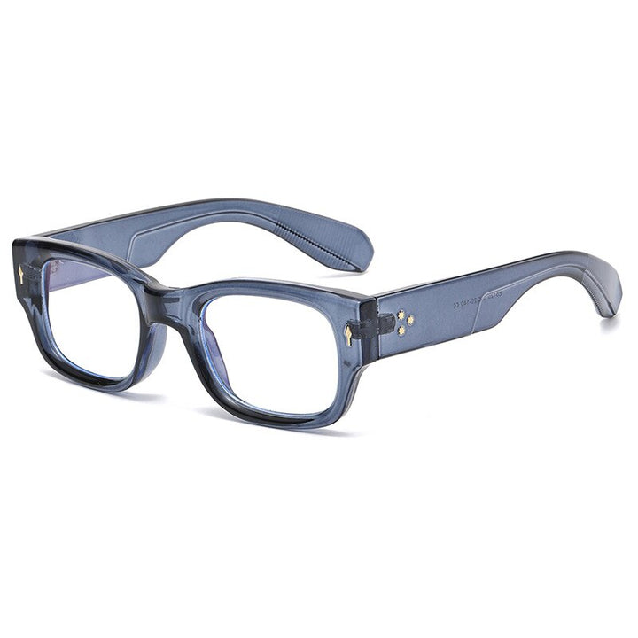 CCspace Unisex Full Rim Rectangle Acetate Eyeglasses 55548 Full Rim CCspace BlueC4 China