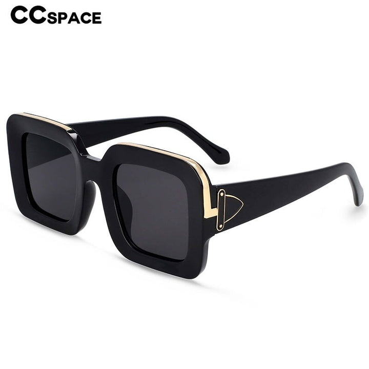 CCspace Unisex Full Rim Rectangle Resin Frame Sunglasses 54333 Sunglasses CCspace Sunglasses