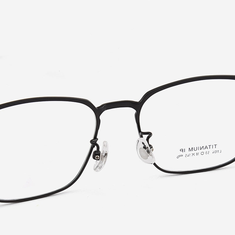 Bclear Unisex Full Rim Square Titanium Acetate Eyeglasses Lb1104 Full Rim Bclear