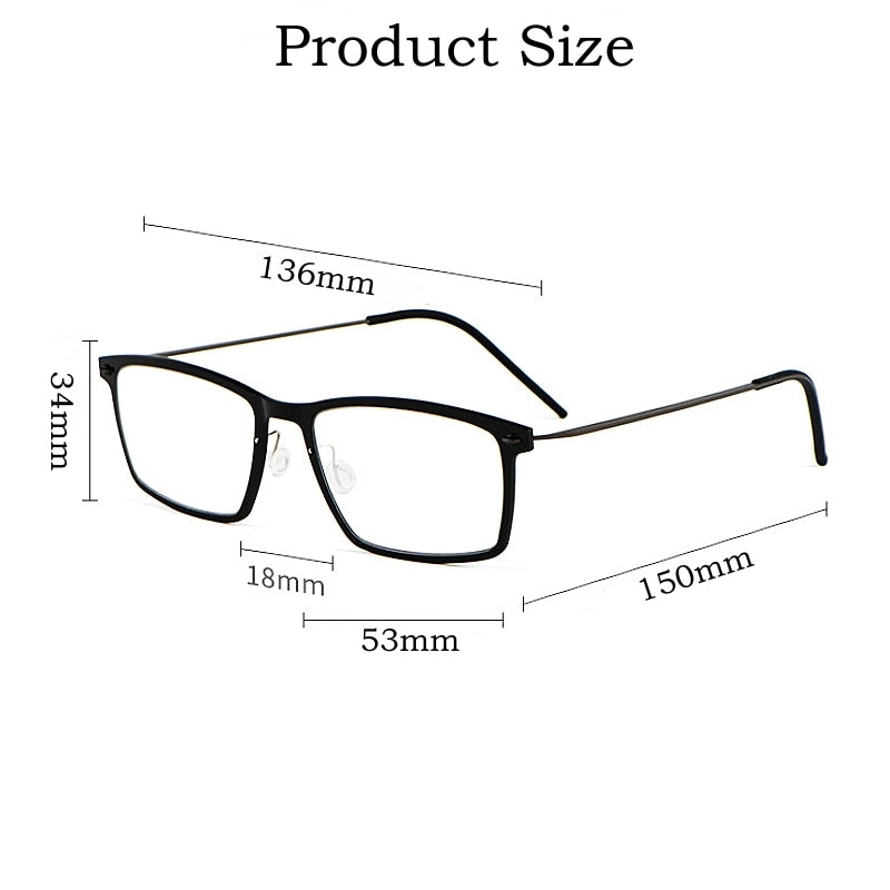 Yimaruili Unisex Full Rim Square Nylon Titanium Screwless Eyeglasses 6544ND Full Rim Yimaruili Eyeglasses