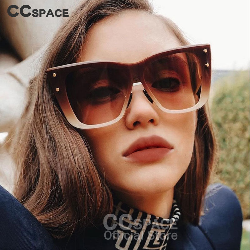 CCspace Women's Full Rim Cat Eye Resin Frame Sunglasses 53689 Sunglasses CCspace Sunglasses