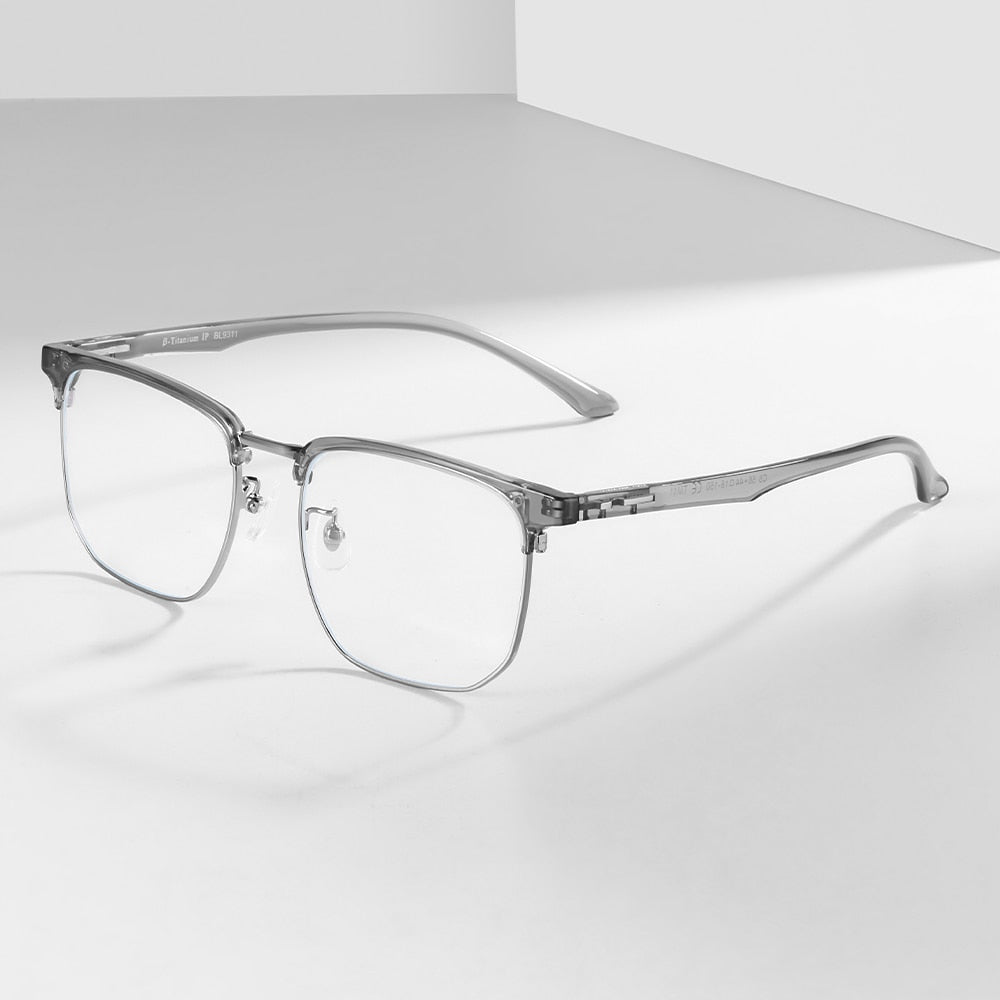 Gmei Unisex Full Rim Square Alloy Tr 90 Eyeglasses Tm11 Full Rim Gmei Optical