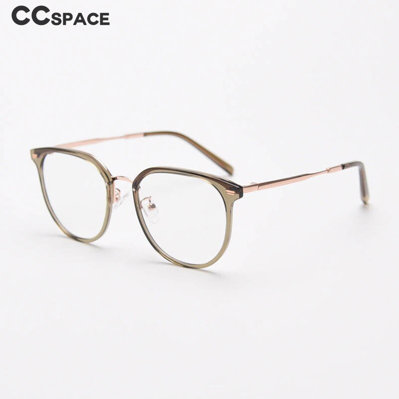 CCspace Unisex Full Rim Square Tr 90 Titanium Eyeglasses 55803 Full Rim CCspace
