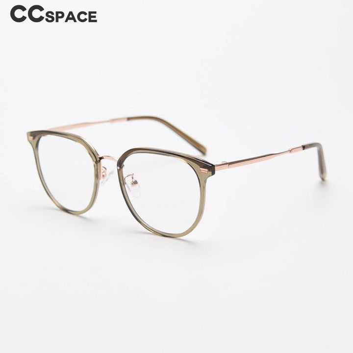CCspace Unisex Full Rim Square Tr 90 Titanium Eyeglasses 55803 Full Rim CCspace