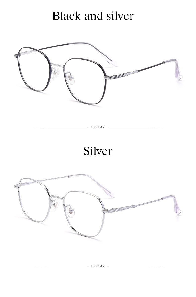 Hotochki Unisex Full Rim Titanium Alloy Oval Frame Eyeglasses 53308 Full Rim Hotochki