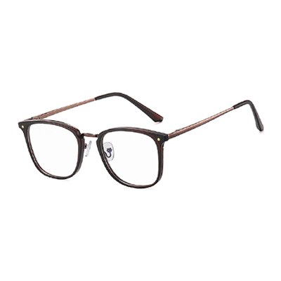 Ralferty Women's Full Rim Square Acetate Alloy Eyeglasses F95959 Full Rim Ralferty China C3 Matt Brown