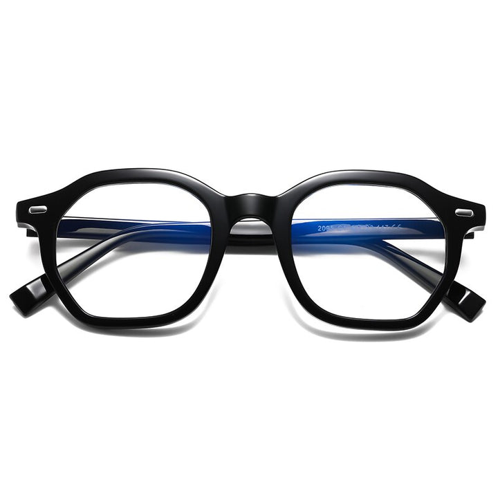 Gmei Unisex Full Rim Small Square Oval Tr 90 Titanium Eyeglasses 2095 Full Rim Gmei Optical C1 Black