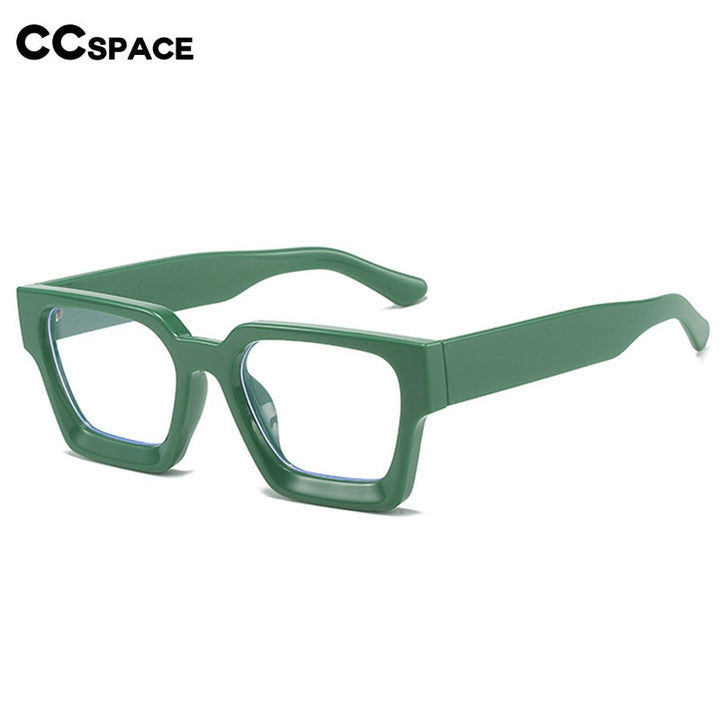 CCspace Unisex Full Rim Square Acetate Eyeglasses 55302 Full Rim CCspace
