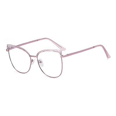 Ralferty Women's Full Rim Square Cat Eye Acetate Alloy Eyeglasses F91236 Full Rim Ralferty C6 Purple China 