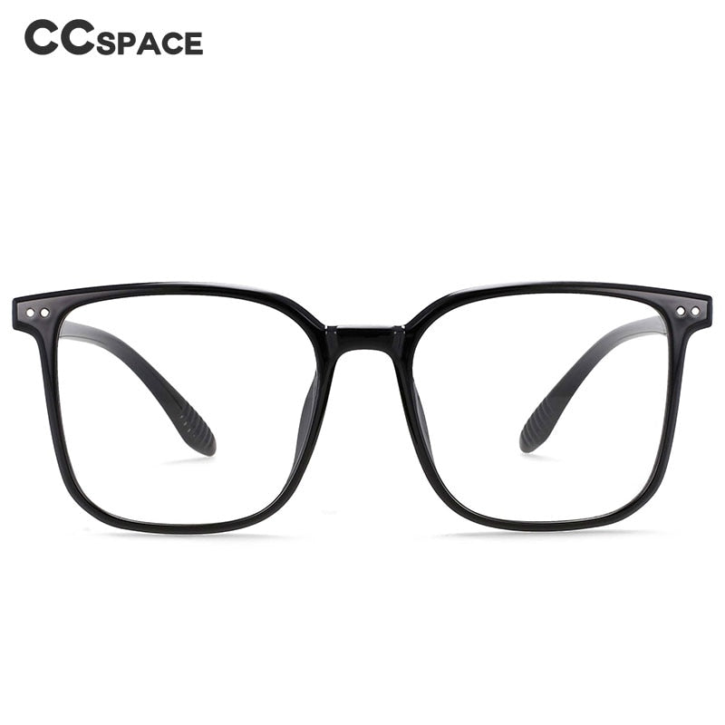 CCspace Unisex Full Rim Large Square Tr 90 Titanium Eyeglasses 53304 Full Rim CCspace