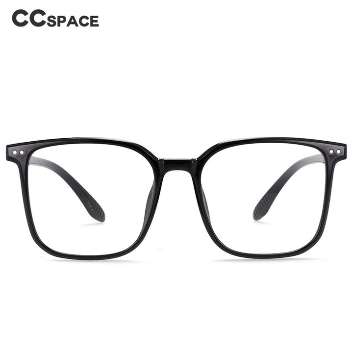 CCspace Unisex Full Rim Large Square Tr 90 Titanium Eyeglasses 53304 Full Rim CCspace
