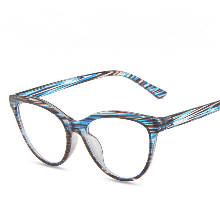 CCspace Unisex Full Rim Cat Eye Tr 90 Titanium Eyeglasses 55437 Full Rim CCspace China BlueTea