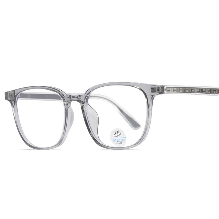 Reven Jate Unisex Full Rim Square Tr 90 Acetate Eyeglasses 81245 Full Rim Reven Jate grey