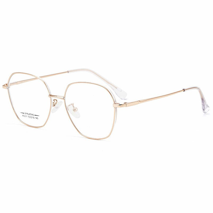 Yimaruili Unisex Full Rim Polygon Square Alloy Frame Eyeglasses AC011 Full Rim Yimaruili Eyeglasses